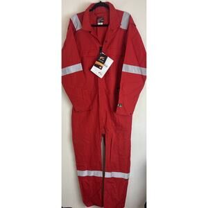 Red Wing FR Overalls Fire Retardant Reflective Red Size 40 Towing NEW w/Tag!